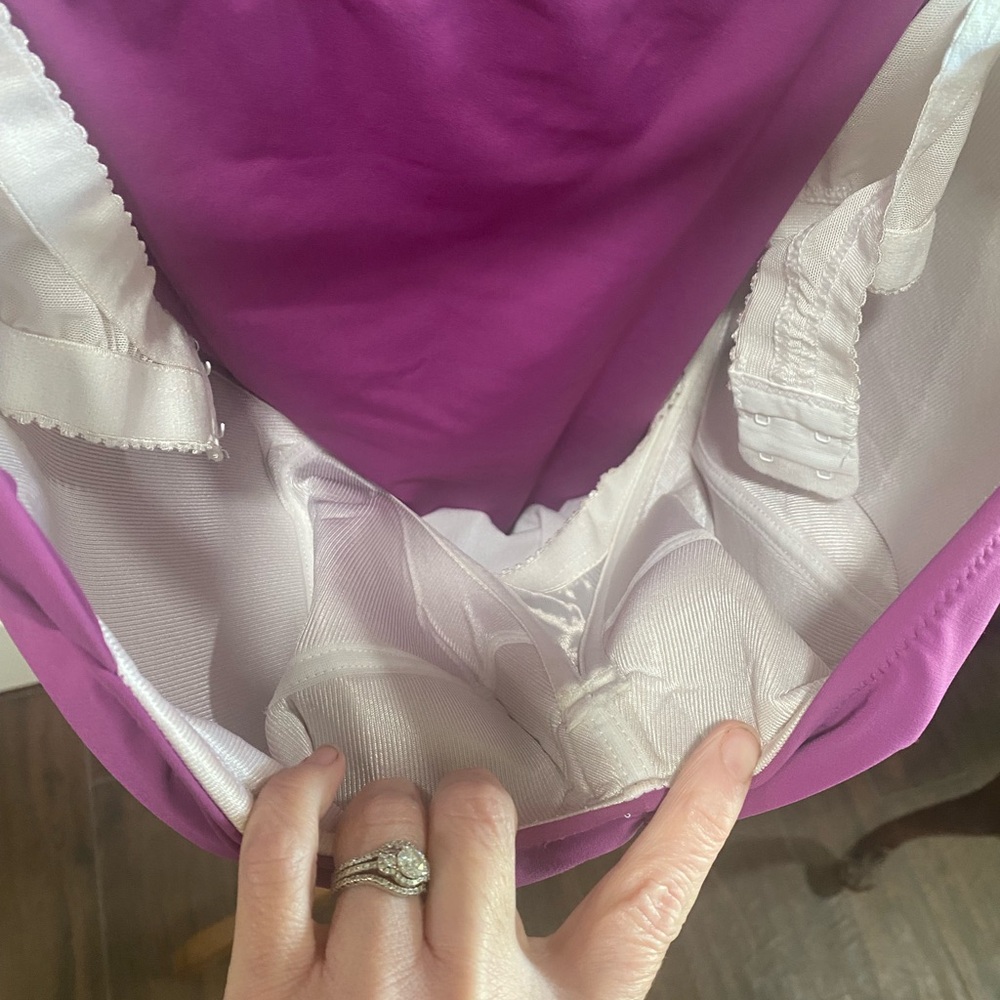 Purple Ruched Tankini Top and skirt bottom - Picture 3 of 9